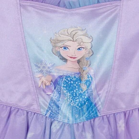 Disney Girl’s Frozen Elsa Fantasy Gown Blue Purple Size 6X NWT - Picture 5 of 9